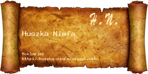 Huszka Nimfa névjegykártya